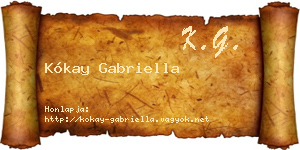 Kókay Gabriella névjegykártya