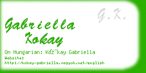 gabriella kokay business card